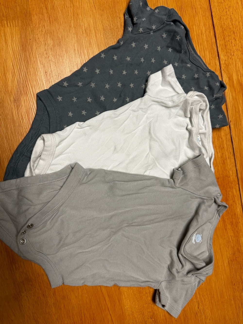 cloud island Gray Baby Onesie with Cloud Graphic